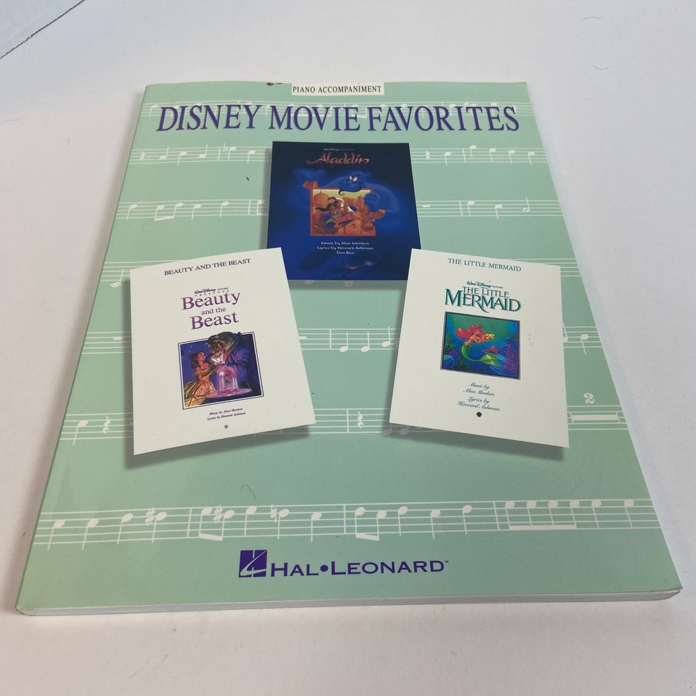 Disney Movie Favorites Piano Accompaniment Sheet Music Hal Leonard 1994 Aladdin